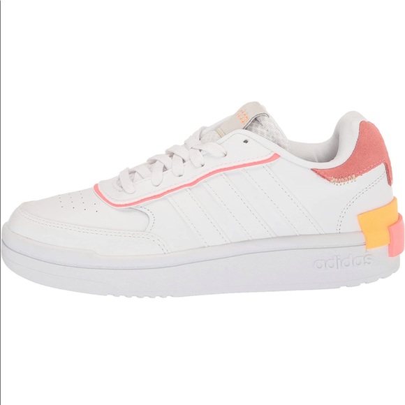 adidas Women's Postmove Basketball Shoe, White/White/Acid Red, 11 - Picture 8 of 14